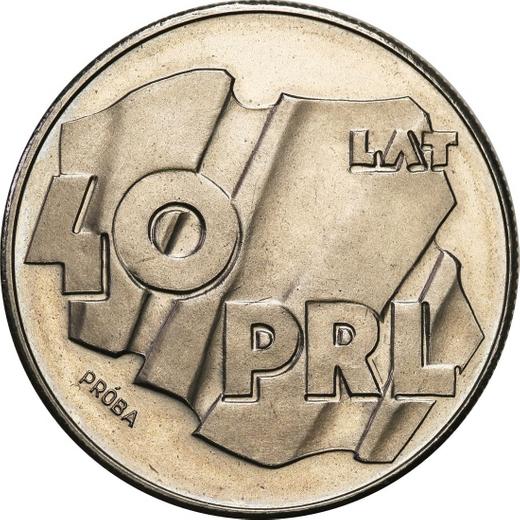 Rewers monety - PRÓBA 100 złotych 1984 MW "40 lat PRL" Nikiel - cena  monety - Polska, PRL