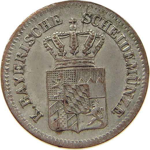 Anverso 1 Kreuzer 1870 - valor de la moneda de plata - Baviera, Luis II