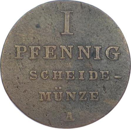 Reverso 1 Pfennig 1834 A "Tipo 1831-1835" - valor de la moneda  - Hannover, Guillermo IV