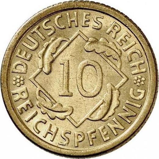 Аверс монеты - 10 рейхспфеннигов 1929 года E - цена  монеты - Германия, Bеймарская республика
