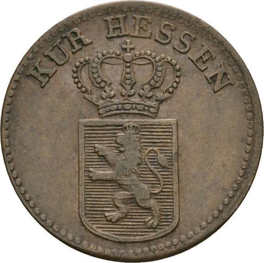 Аверс монеты - 1/2 крейцера 1834 года - цена  монеты - Гессен-Кассель, Вильгельм II