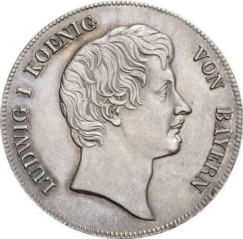 Awers monety - Talar 1832 - cena srebrnej monety - Bawaria, Ludwik I
