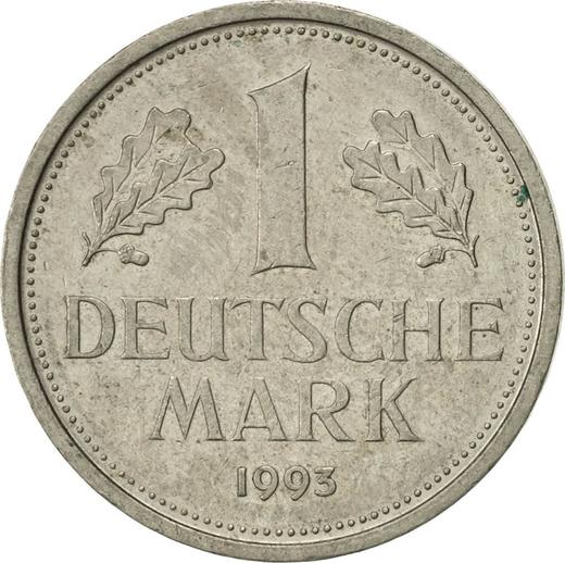 Obverse 1 Mark 1993 F -  Coin Value - Germany, FRG