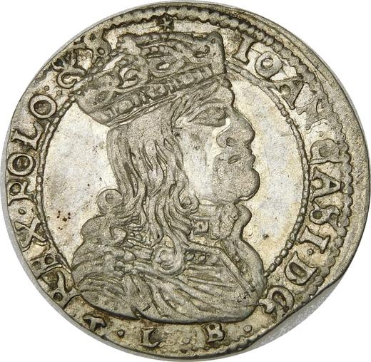 Obverse 6 Groszy (Szostak) 1665 TLB "Lithuania" - Silver Coin Value - Poland, John II Casimir