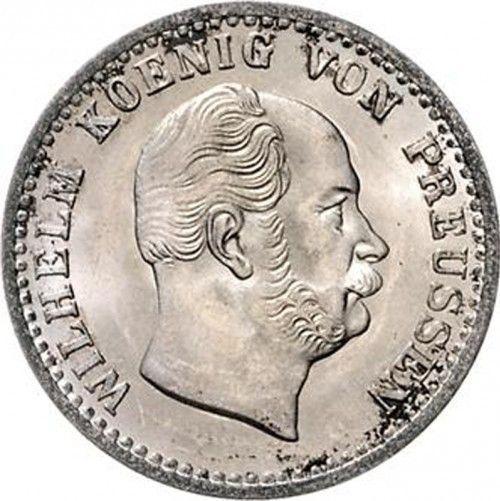 Аверс монеты - 2 1/2 серебряных гроша 1871 года B - цена серебряной монеты - Пруссия, Вильгельм I