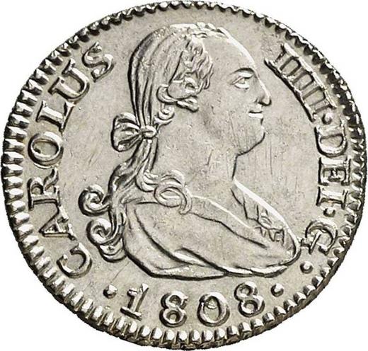 Аверс монеты - 1/2 реала 1808 года M AI - цена серебряной монеты - Испания, Карл IV