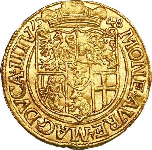 Rewers monety - Dukat 1548 "Litwa" - cena złotej monety - Polska, Zygmunt II August