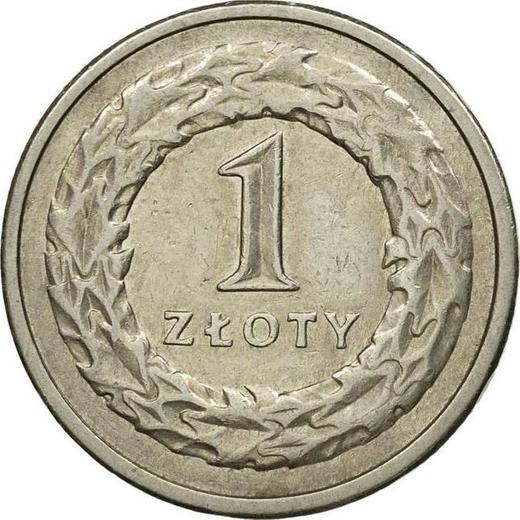 Reverse 1 Zloty 1991 MW - Poland, III Republic after denomination