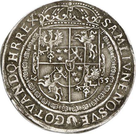 Reverso Tálero 1635 II "Tipo 1633-1636" - valor de la moneda de plata - Polonia, Vladislao IV