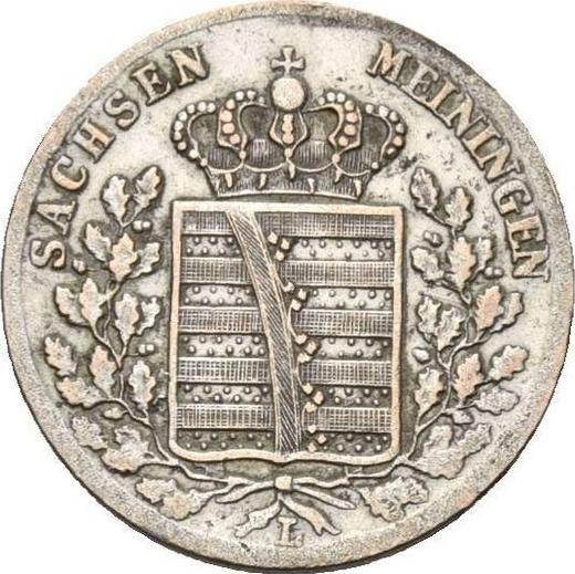 Avers 6 Kreuzer 1832 L - Silbermünze Wert - Sachsen-Meiningen, Bernhard II