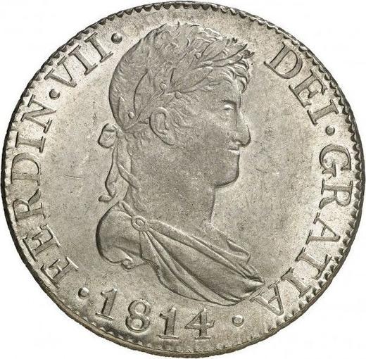 Аверс монеты - 8 реалов 1814 года S CJ "Тип 1809-1830" - цена серебряной монеты - Испания, Фердинанд VII