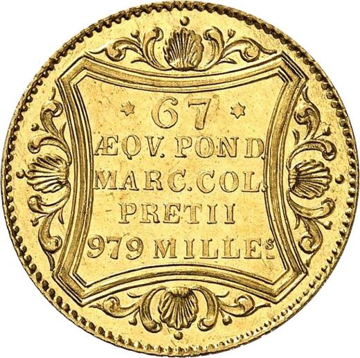 Реверс монеты - Дукат 1863 года - цена  монеты - Гамбург, Вольный город