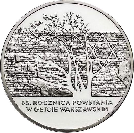 Reverse 20 Zlotych 2008 MW UW "65th Anniversary of Warsaw Ghetto Uprising" - Silver Coin Value - Poland, III Republic after denomination