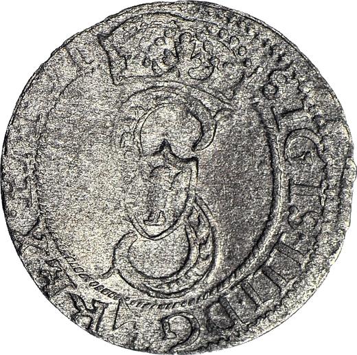 Аверс монеты - Шеляг 1593 года "Олькушский монетный двор" - цена серебряной монеты - Польша, Сигизмунд III Ваза