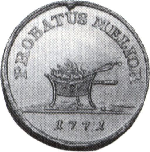 Реверс монеты - Пробная Злотовка (4 гроша) 1771 года - цена  монеты - Польша, Станислав II Август