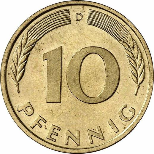 Аверс монеты - 10 пфеннигов 1987 года D - цена  монеты - Германия, ФРГ
