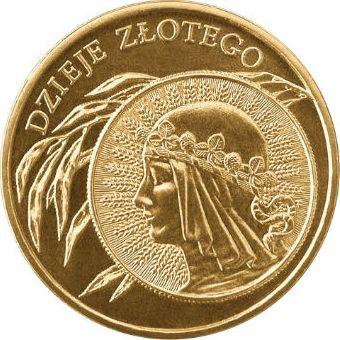 Reverse 2 Zlote 2006 MW "History of the Polish Zloty - Polonia" -  Coin Value - Poland, III Republic after denomination