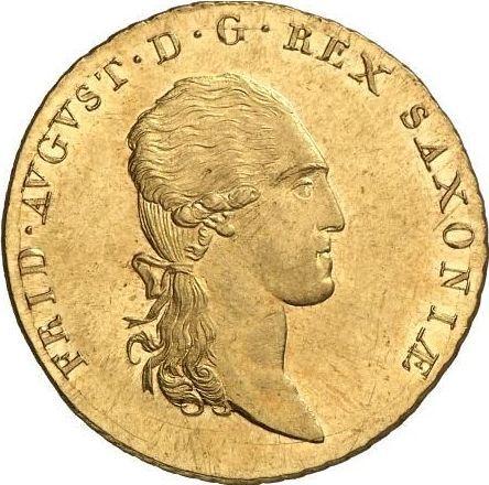 Awers monety - 10 talarów 1813 I.G.S. - cena złotej monety - Saksonia, Fryderyk August I