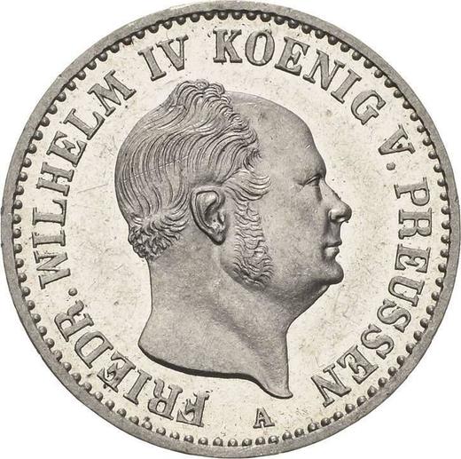 Anverso 1/6 tálero 1853 A - valor de la moneda de plata - Prusia, Federico Guillermo IV