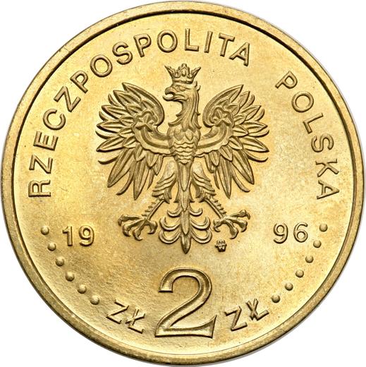 Anverso 2 eslotis 1996 MW RK "Henryk Sienkiewicz" - valor de la moneda  - Polonia, República moderna