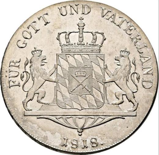 Reverso Tálero 1818 "Tipo 1807-1825" - valor de la moneda de plata - Baviera, Maximilian I