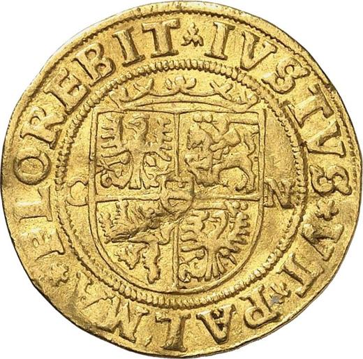 Реверс монеты - Дукат 1532 года CN - цена золотой монеты - Польша, Сигизмунд I Старый