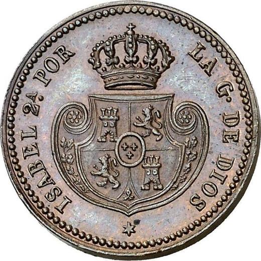 Avers 1/10 Real (Décima de Real) 1850 - Münze Wert - Spanien, Isabella II