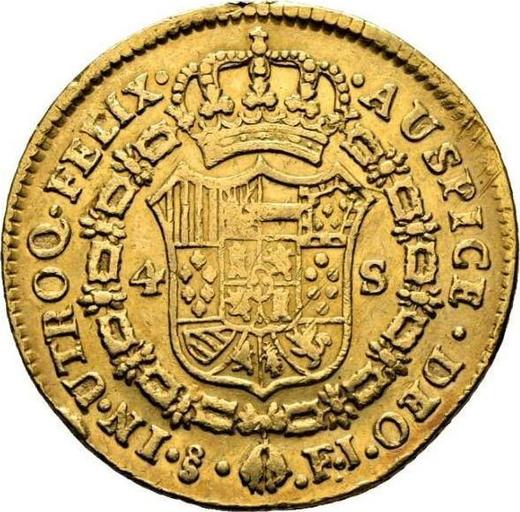 Revers 4 Escudos 1813 So FJ - Goldmünze Wert - Chile, Ferdinand VII