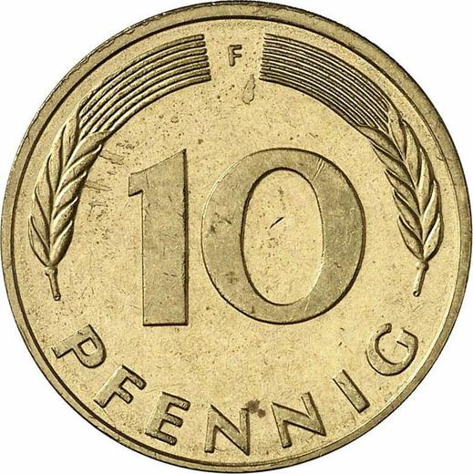 Аверс монеты - 10 пфеннигов 1985 года F - цена  монеты - Германия, ФРГ