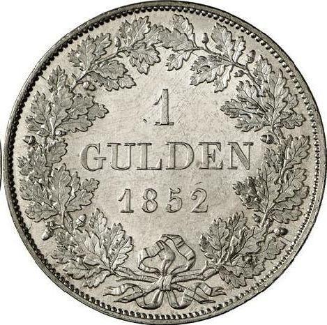 Rewers monety - 1 gulden 1852 - cena srebrnej monety - Bawaria, Maksymilian II