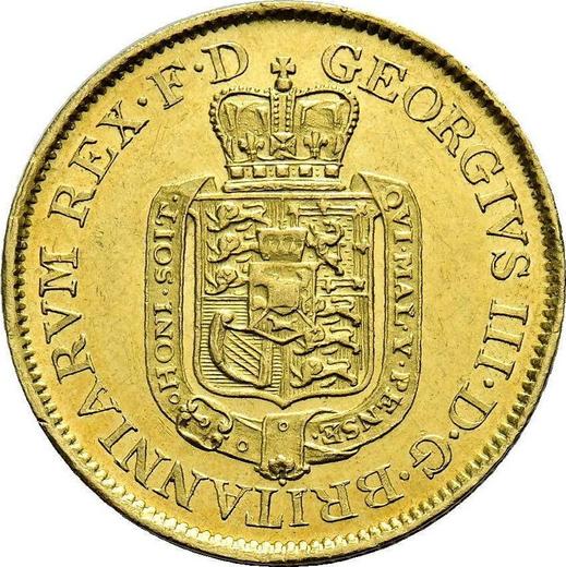 Anverso 5 táleros 1814 T.W. "Tipo 1813-1815" - valor de la moneda de oro - Hannover, Jorge III