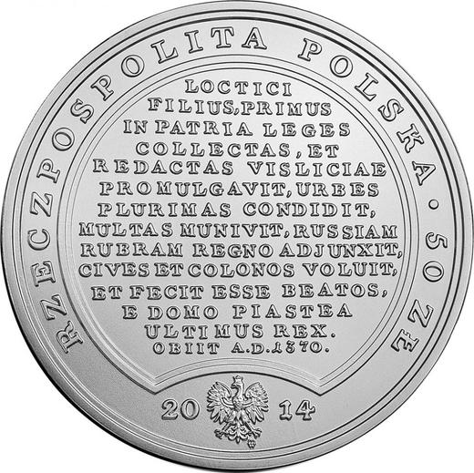 Anverso 50 eslotis 2014 MW "Casimiro III el Grande" - valor de la moneda de plata - Polonia, República moderna