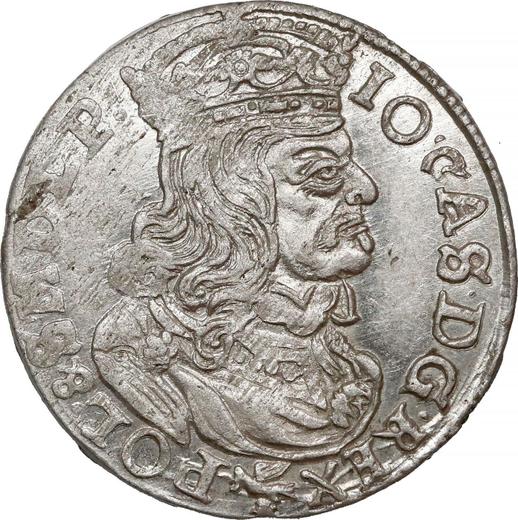 Аверс монеты - Шестак (6 грошей) 1662 года NG "Портрет без обводки" - цена серебряной монеты - Польша, Ян II Казимир