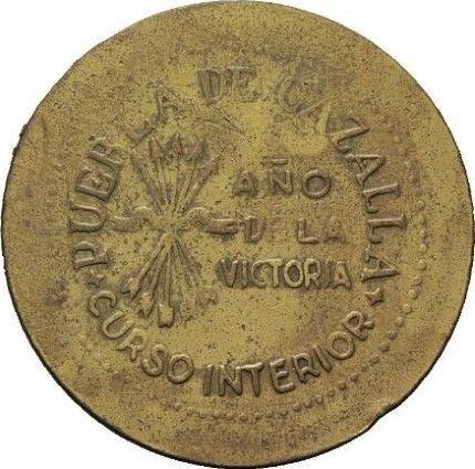 Awers monety - 25 centimos bez daty (1936-1939) "La Puebla de Cazalla" - cena  monety - Hiszpania, II Rzeczpospolita