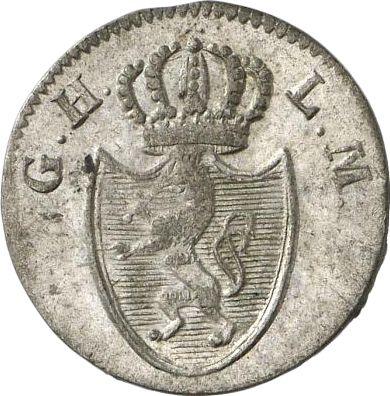Аверс монеты - 3 крейцера 1817 года G.H. L.M. - цена серебряной монеты - Гессен-Дармштадт, Людвиг I