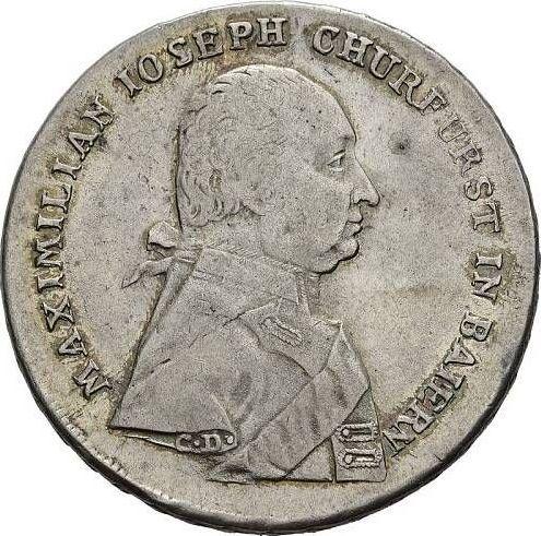 Аверс монеты - Талер 1803 года "Тип 1802-1803" - цена серебряной монеты - Бавария, Максимилиан I