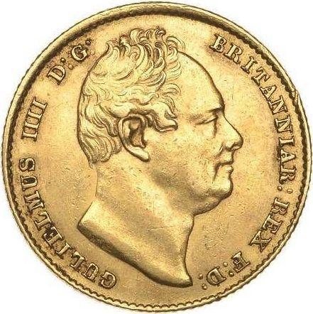 Obverse Sovereign 1836 WW - Gold Coin Value - United Kingdom, William IV