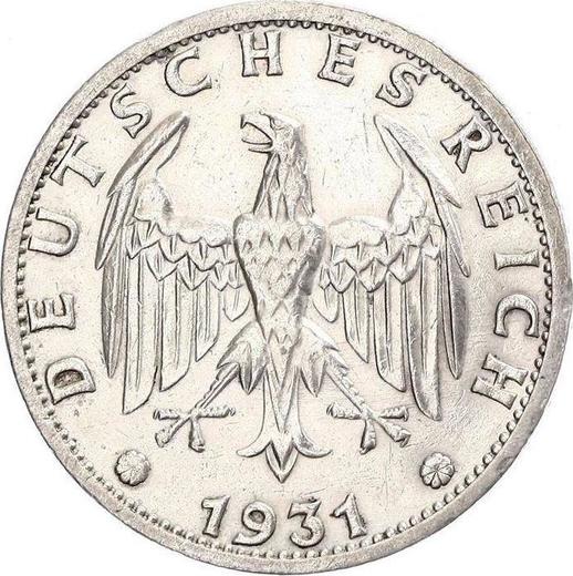 Аверс монеты - 3 рейхсмарки 1931 года G - цена серебряной монеты - Германия, Bеймарская республика