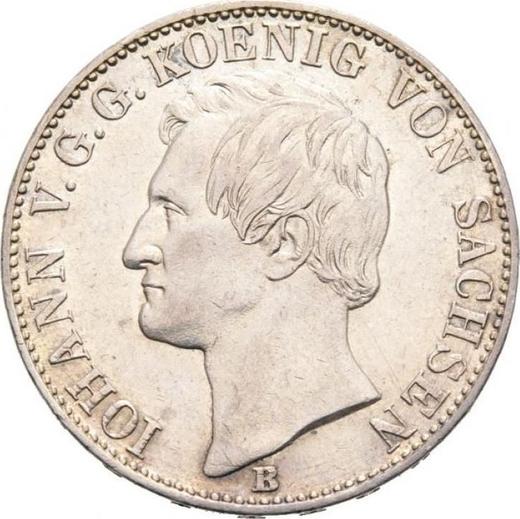 Awers monety - Talar 1860 B "Górniczy" - cena srebrnej monety - Saksonia-Albertyna, Jan