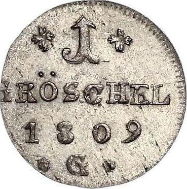 Реверс монеты - 1 грошель 1809 года G "Силезия" - цена серебряной монеты - Пруссия, Фридрих Вильгельм III