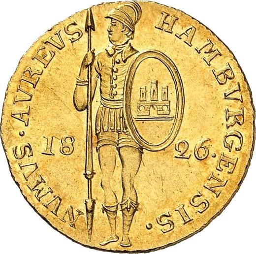 Аверс монеты - Дукат 1826 года - цена  монеты - Гамбург, Вольный город