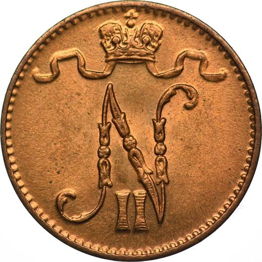 Аверс монеты - 1 пенни 1911 года - цена  монеты - Финляндия, Великое княжество