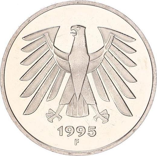 Reverso 5 marcos 1995 F - valor de la moneda  - Alemania, RFA
