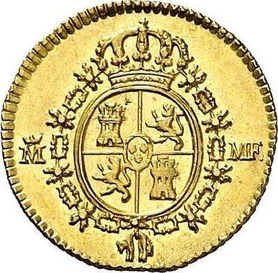 Reverse 1/2 Escudo 1796 M MF - Gold Coin Value - Spain, Charles IV