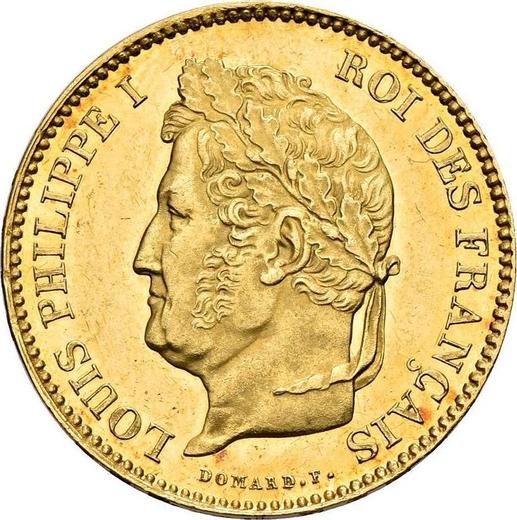 Anverso 40 francos 1831 A "Tipo 1831-1839" París - valor de la moneda de oro - Francia, Luis Felipe I