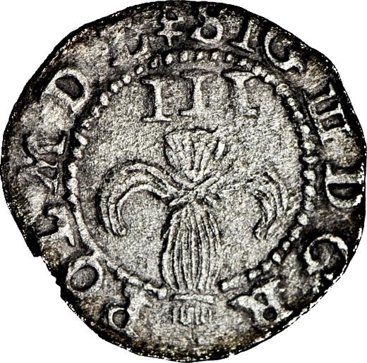 Awers monety - Trzeciak (ternar) 1591 - cena srebrnej monety - Polska, Zygmunt III