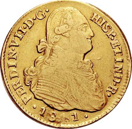 Аверс монеты - 4 эскудо 1811 года So FJ - цена золотой монеты - Чили, Фердинанд VII