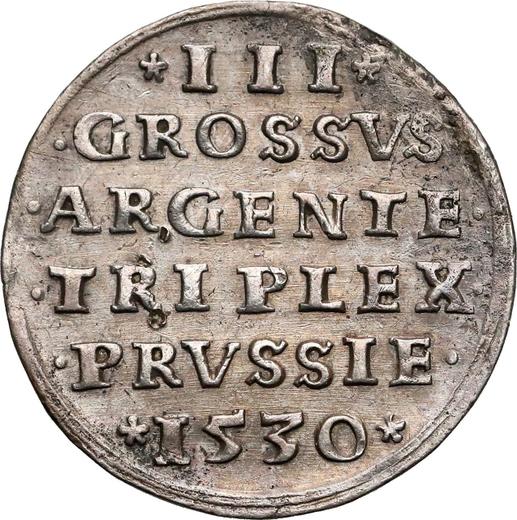 Rewers monety - Trojak 1530 "Toruń" - cena srebrnej monety - Polska, Zygmunt I Stary