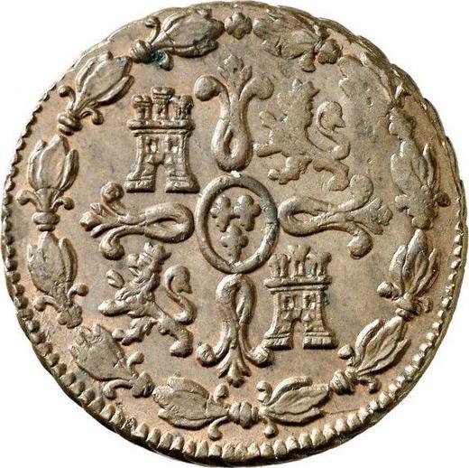 Реверс монеты - 8 мараведи 1808 года - цена  монеты - Испания, Карл IV