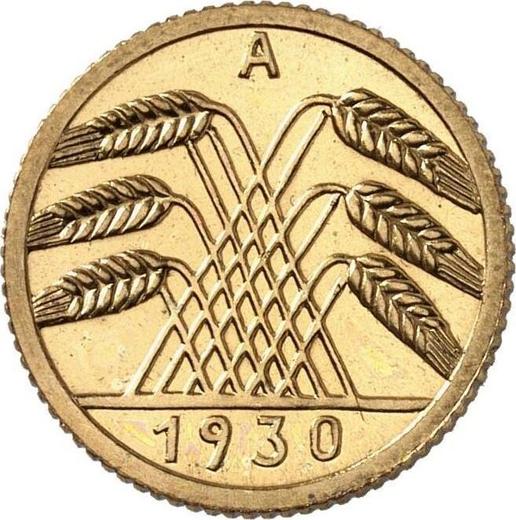Реверс монеты - 5 рейхспфеннигов 1930 года A - цена  монеты - Германия, Bеймарская республика